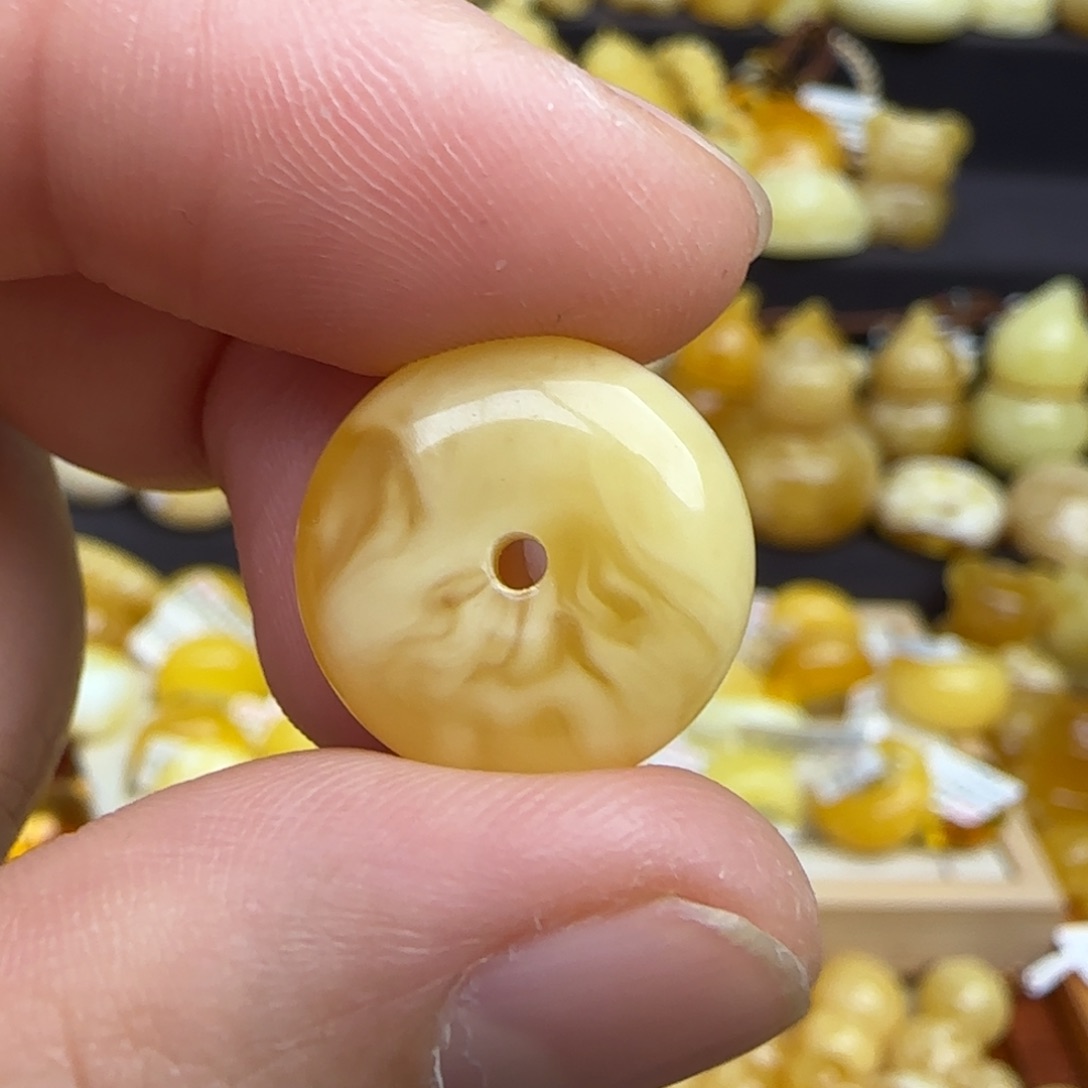 琥珀吊坠(不含链)未镶嵌乐*蜜蜡平安扣