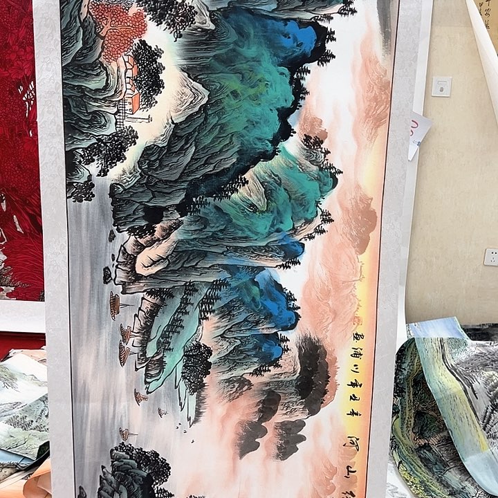 横款纯手工纯手绘的