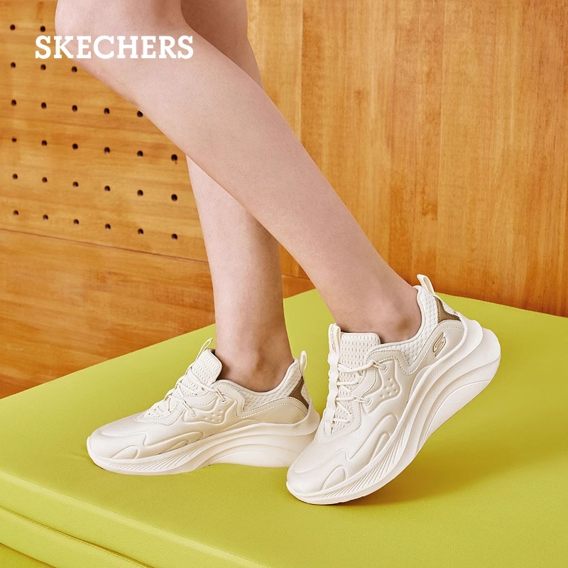 Skechers斯凯奇云朵糕糕鞋秋冬季女鞋老爹鞋增高运动休闲鞋小白鞋