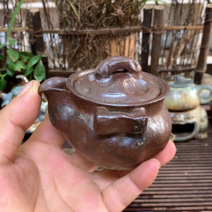 紫砂茶壶云*阁纯自然高温裸柴烧