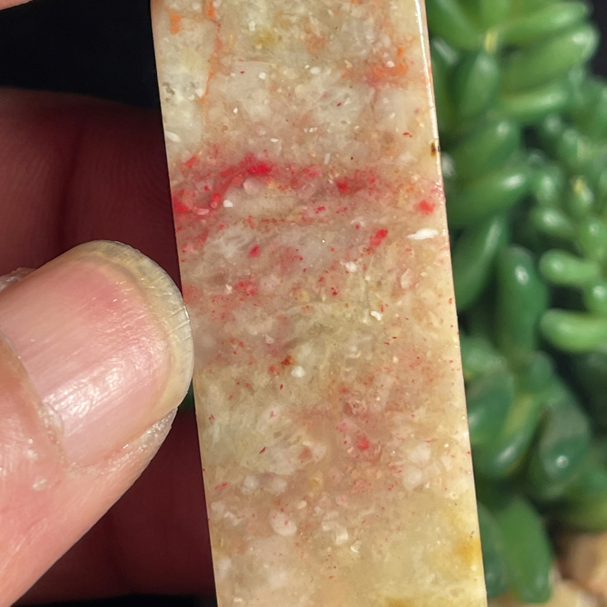 昌化软玉石黄玉冻鸡血印章