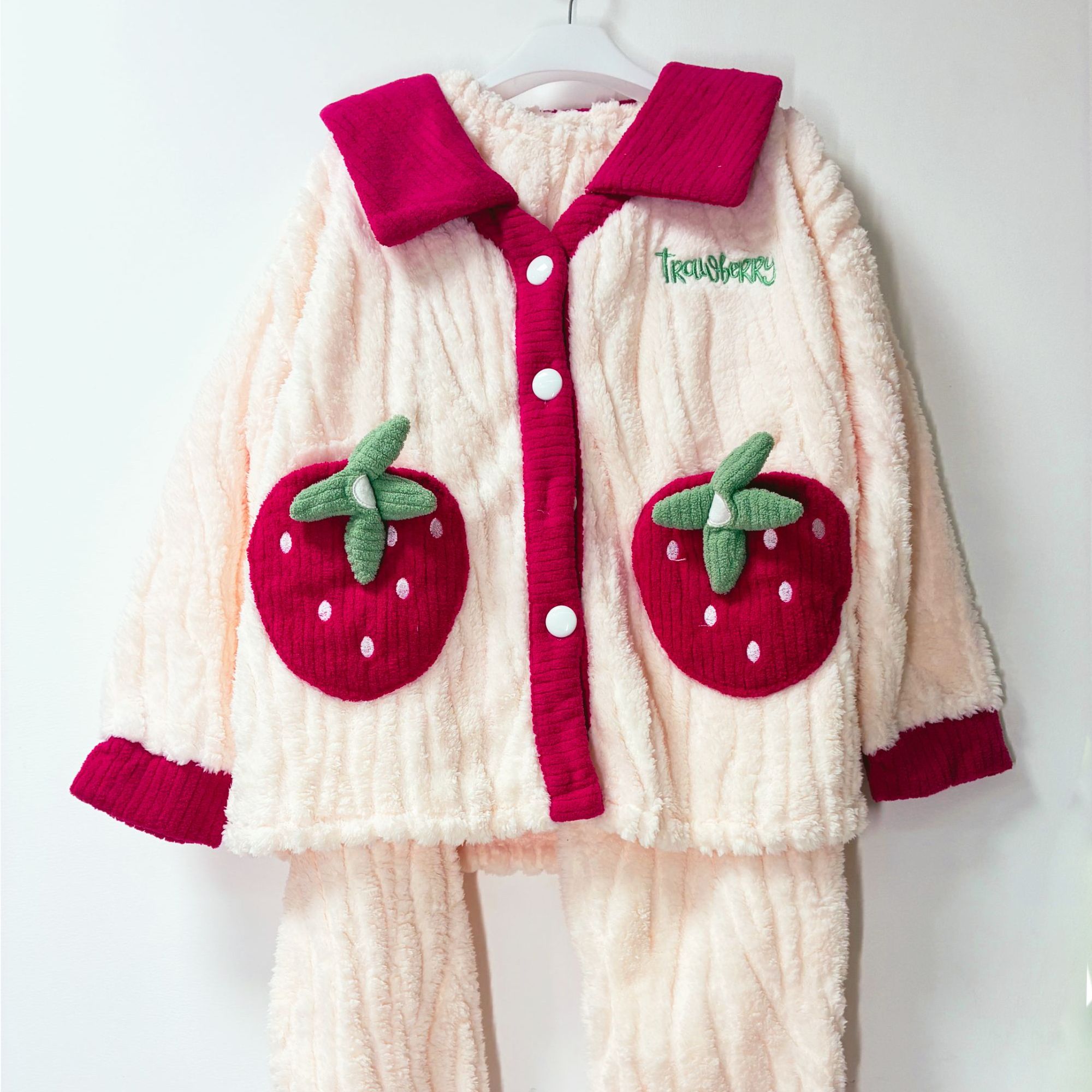 女家居服套装冬季女款加厚睡衣加绒甜美秋冬季保暖