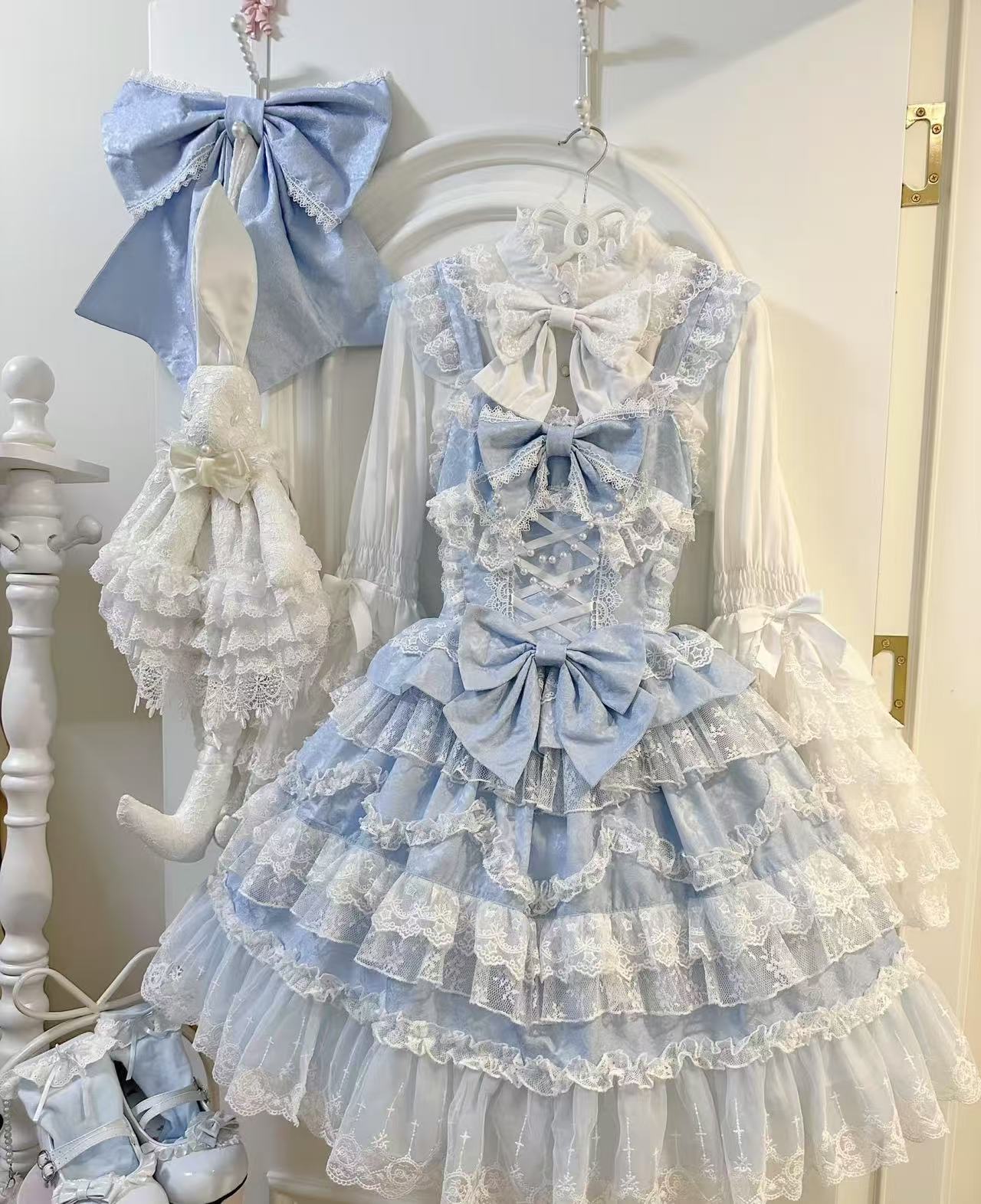 桃喜公主屋lolita洋装吊带jsk华丽花嫁款重工设计（非直播时间勿拍