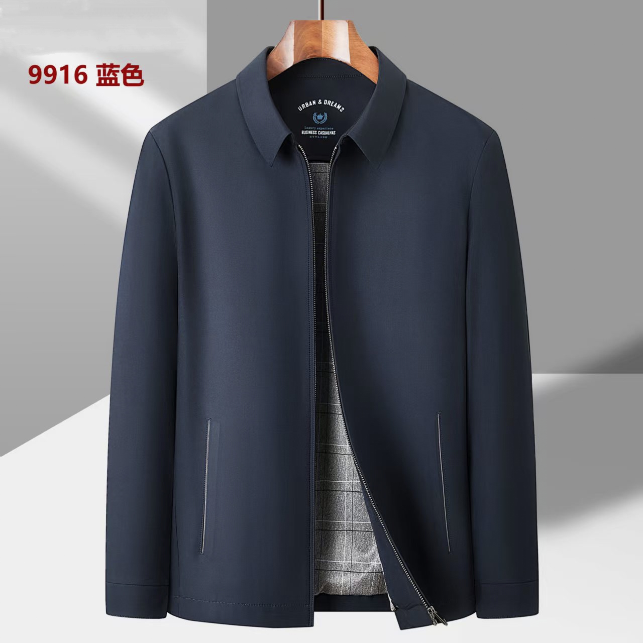 春秋新品中老年上装翻领风衣