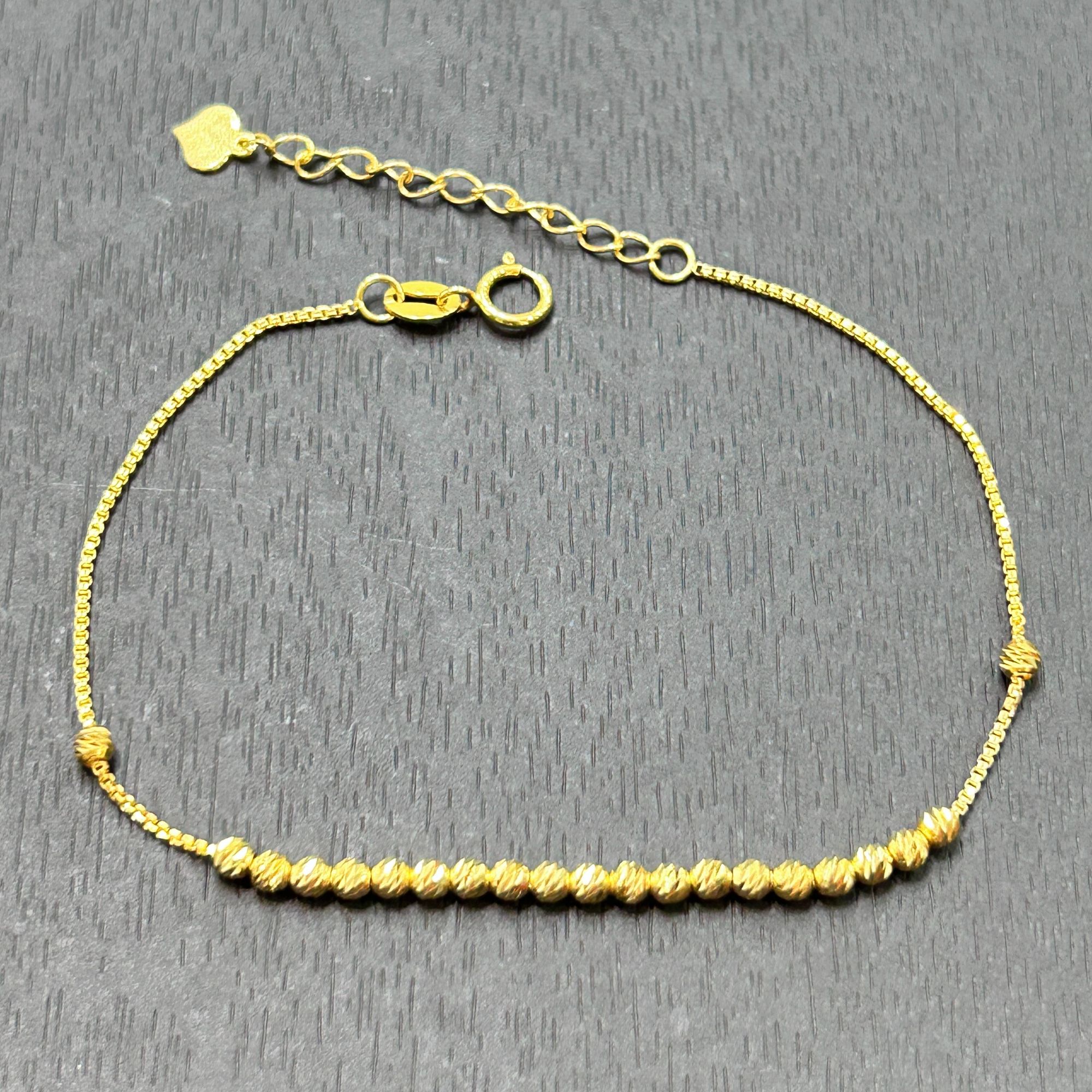 【销冠专享】18K金斜纹珠手链ZBKJSL115