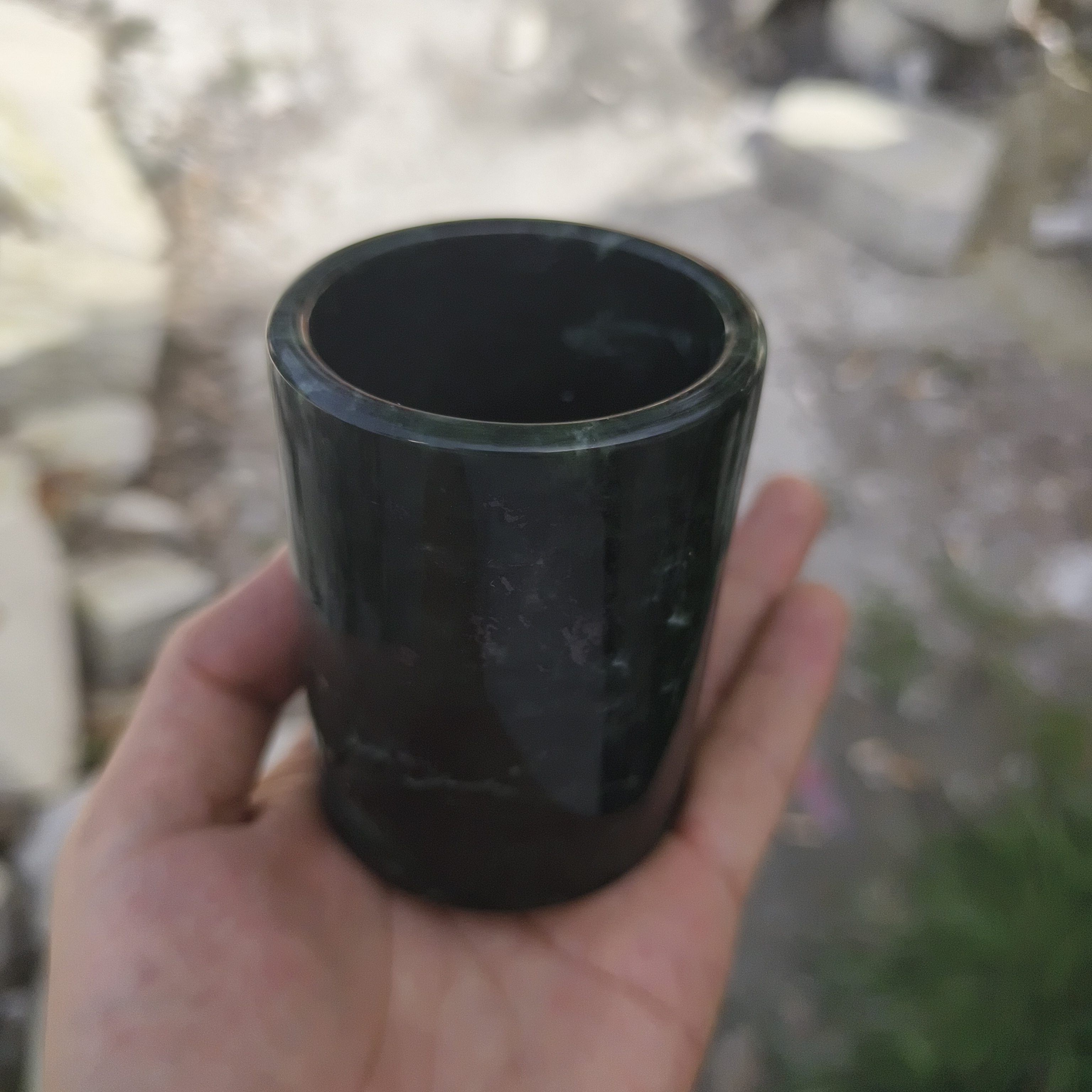 天然药王蛇纹石玉水杯.喝茶必备（多样性发货）拍一发一