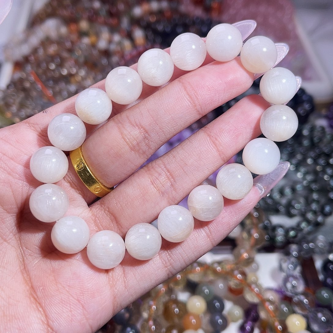 水晶手链未镶嵌白兔毛11+