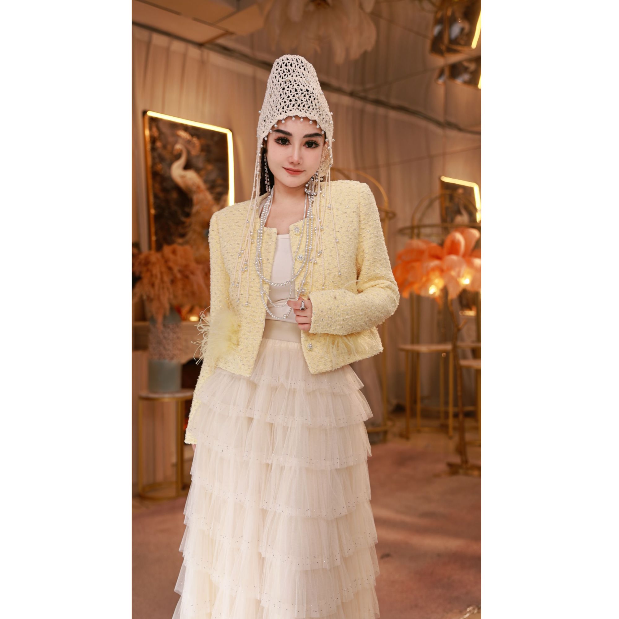 【星姐推荐】星原创高级定制「鹅黄雾绒」设计师小众轻奢小香风外套