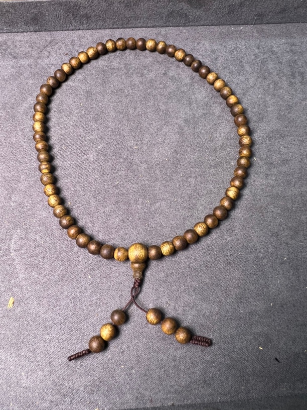 沉香YL奇楠沉香07圆珠双圈8克+多样性发一