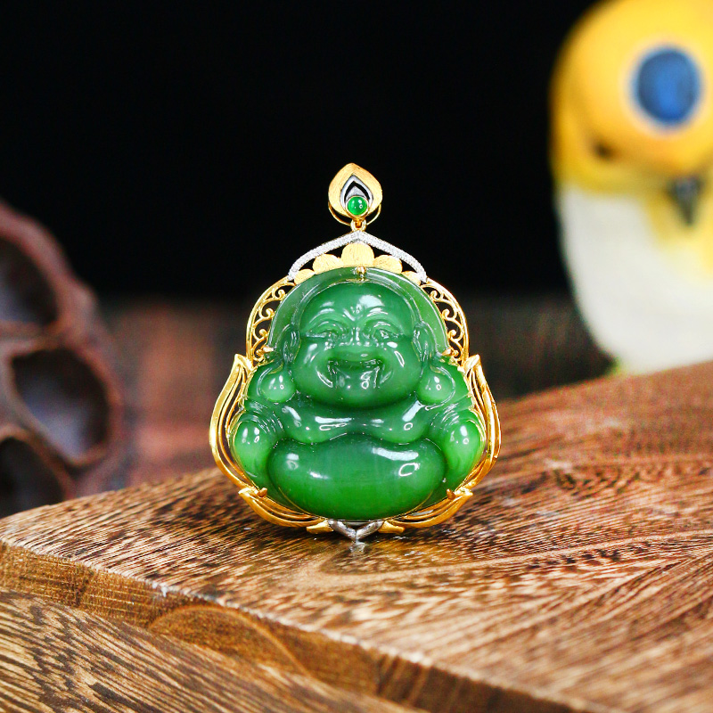 和田玉吊坠佛公【3705EA】
