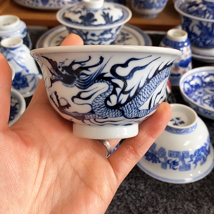 【寒窑】龙纹压手杯