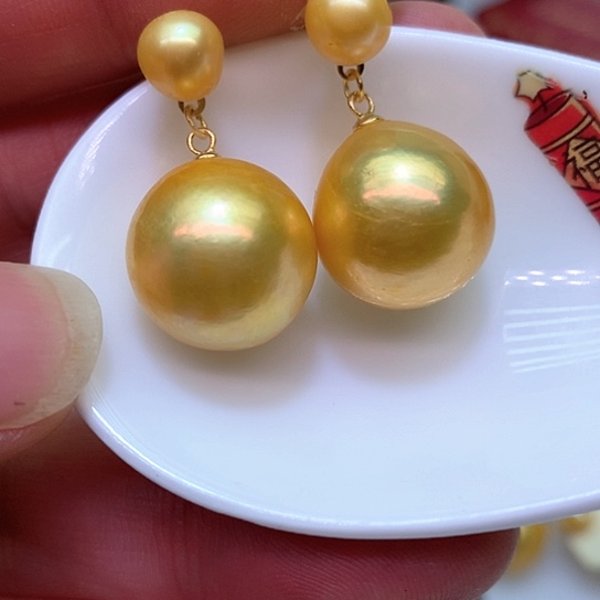 淡水珍珠耳饰银S925镶嵌