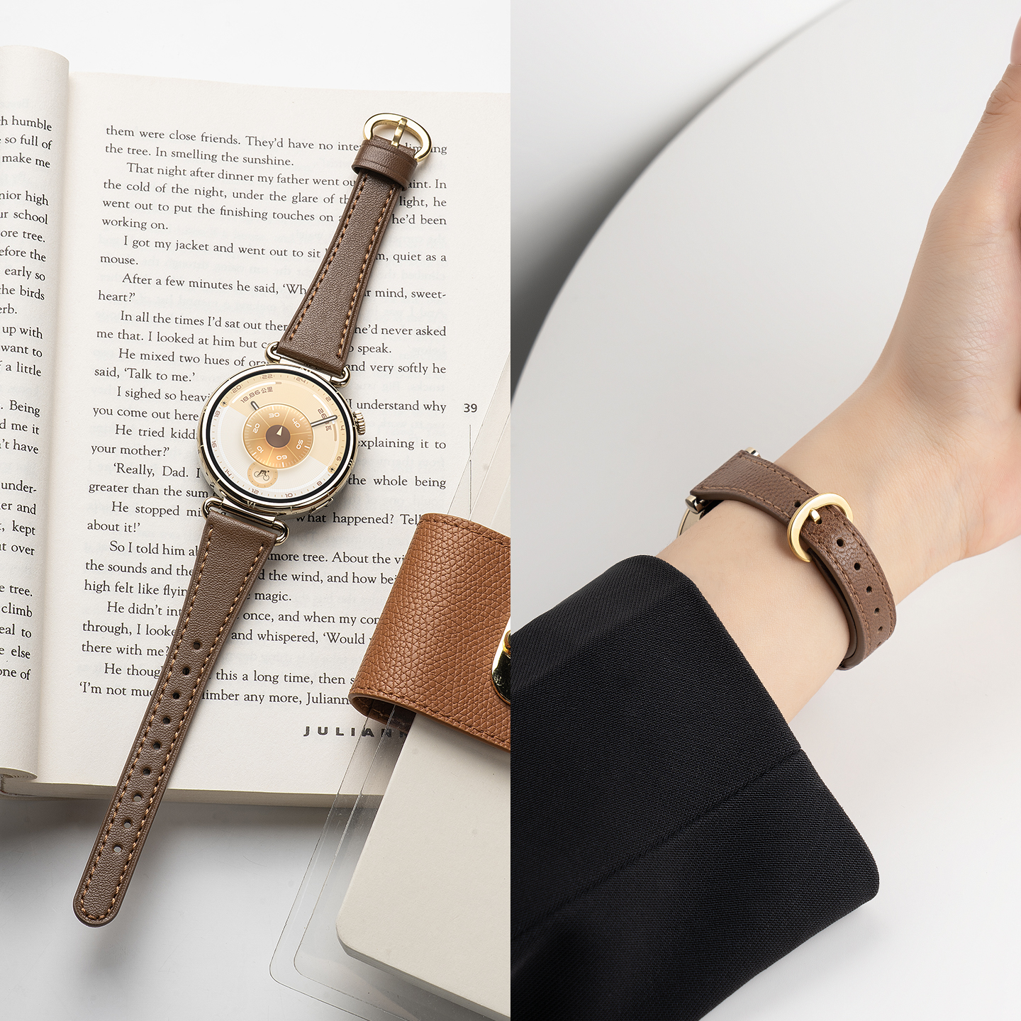 适用华为gt6表带女款gt5/4小香风3真皮表带watch5/4pro腕带高级感