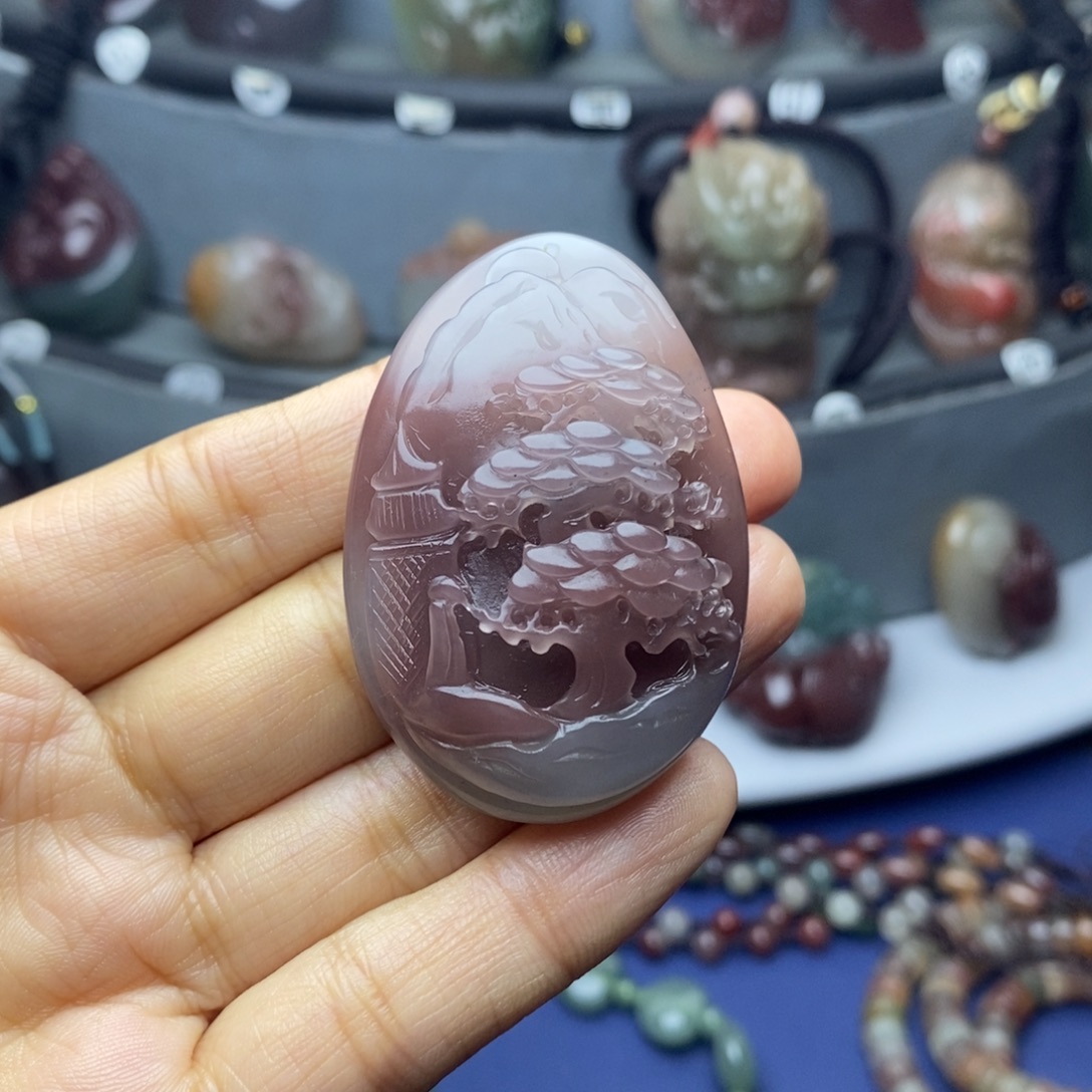 玛瑙/玉髓未镶嵌吊坠(不含链)