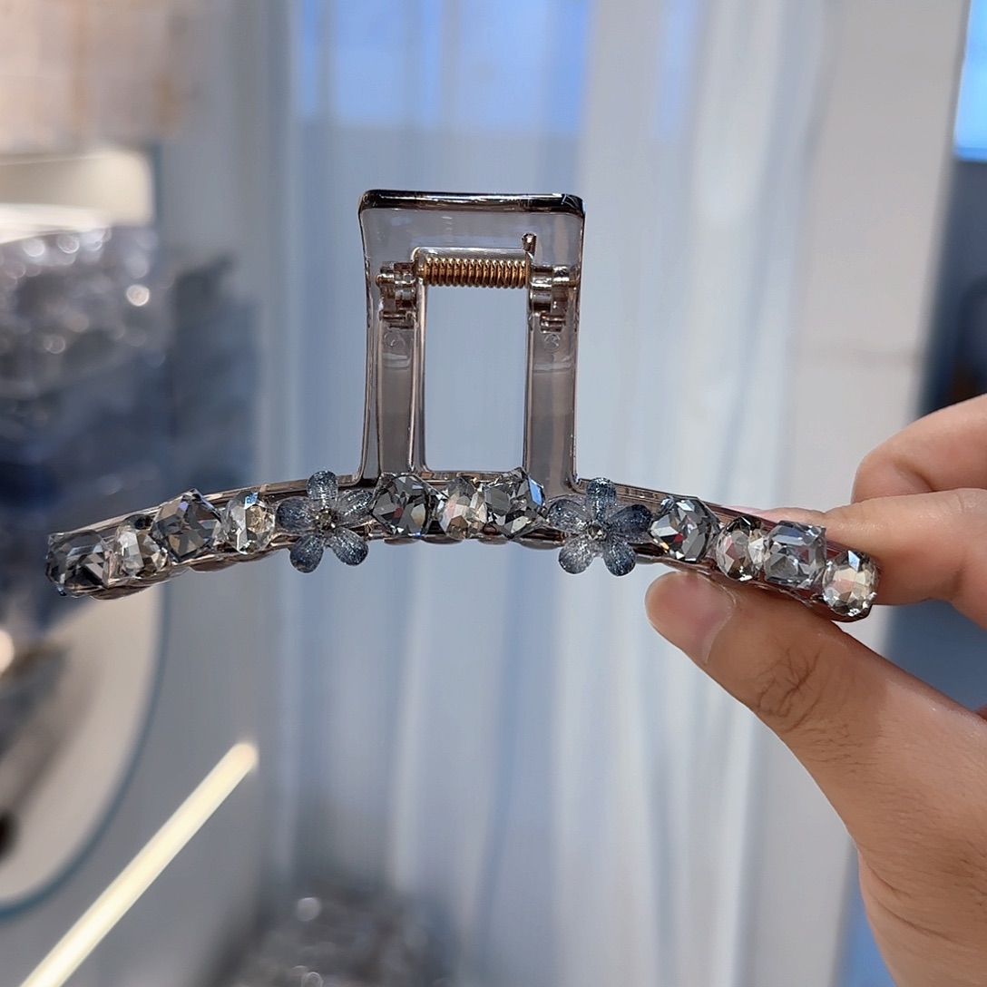 布艺非金属2个13公分蓝花抓夹