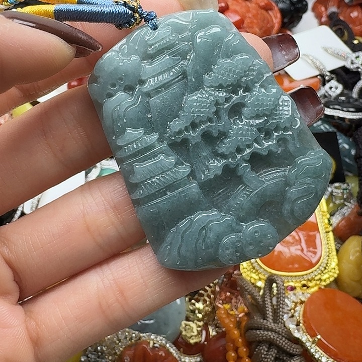 翡翠未镶嵌项链翡翠