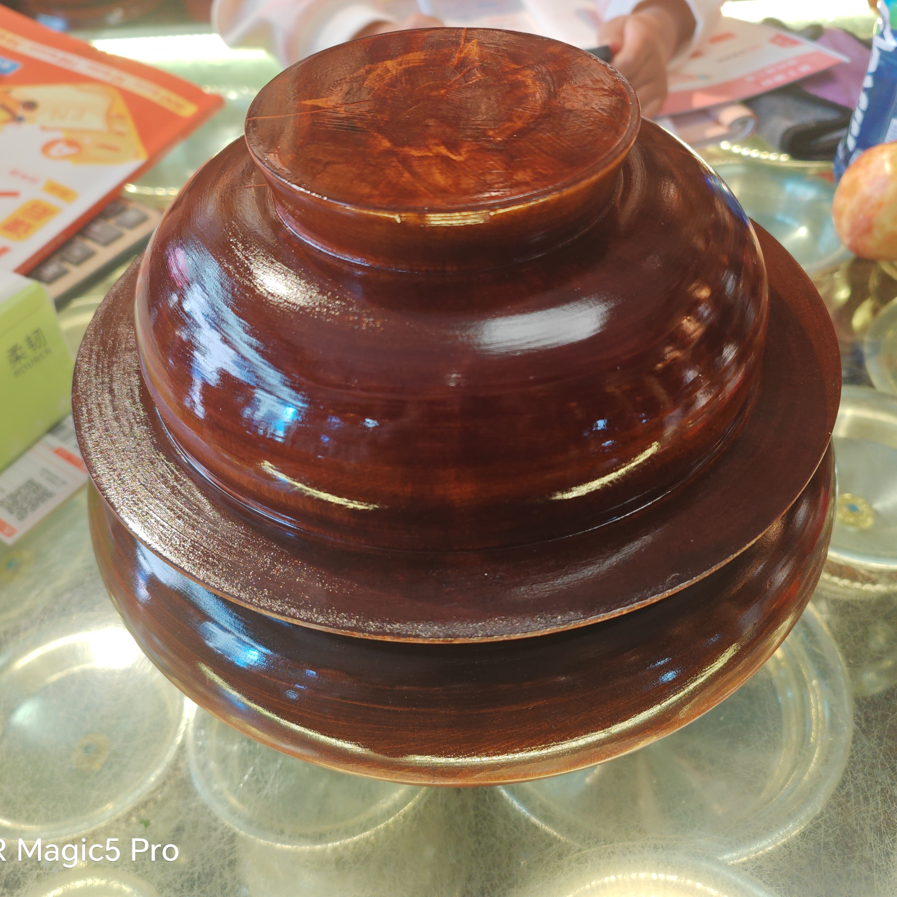 桦木装糌粑盒 口径23公分