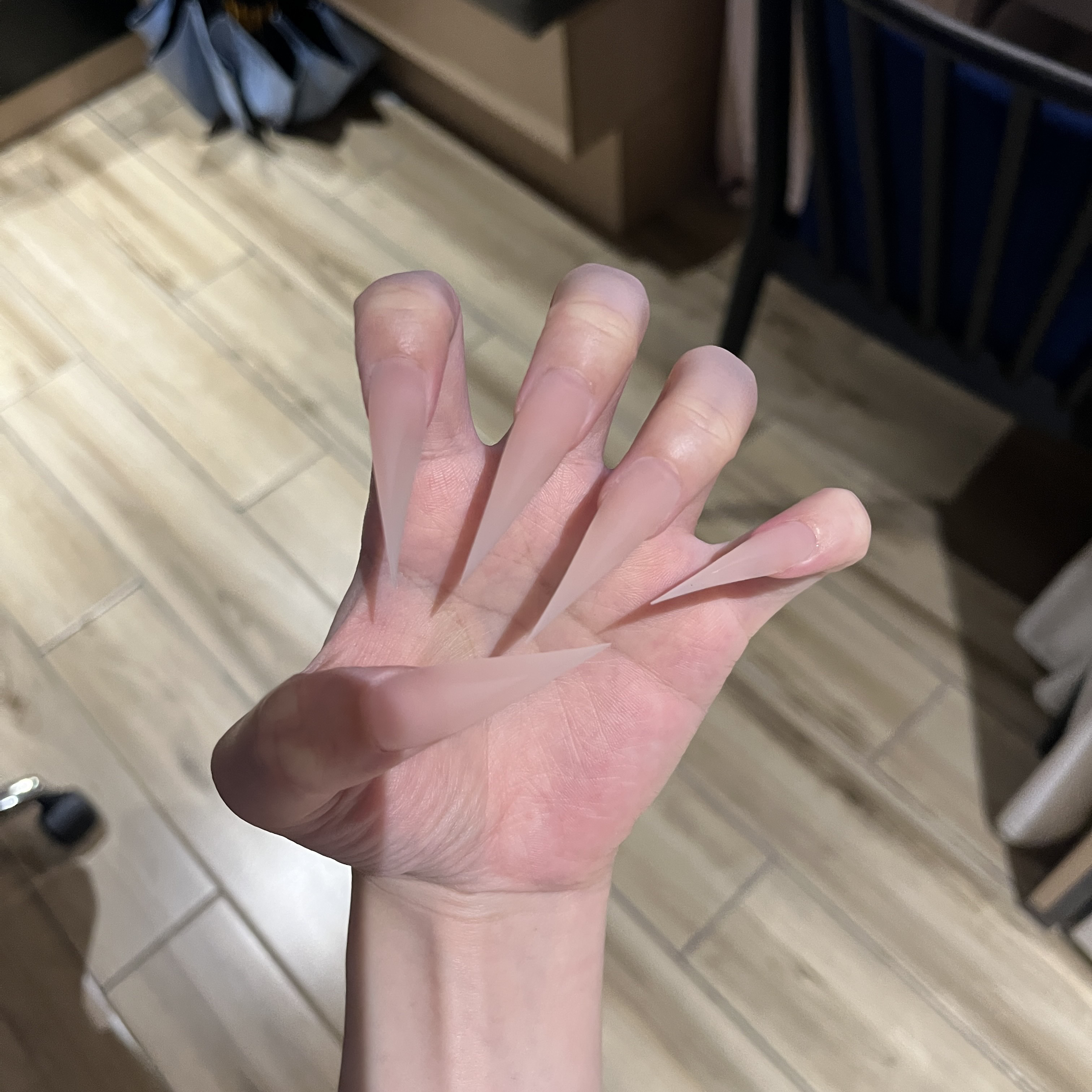 磨砂裸粉裸肤色4cm龙甲个性异形龙甲穿戴甲