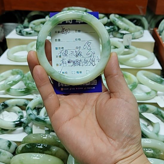 海***行透闪石-蛇纹石玉未镶嵌手镯备注不退不换