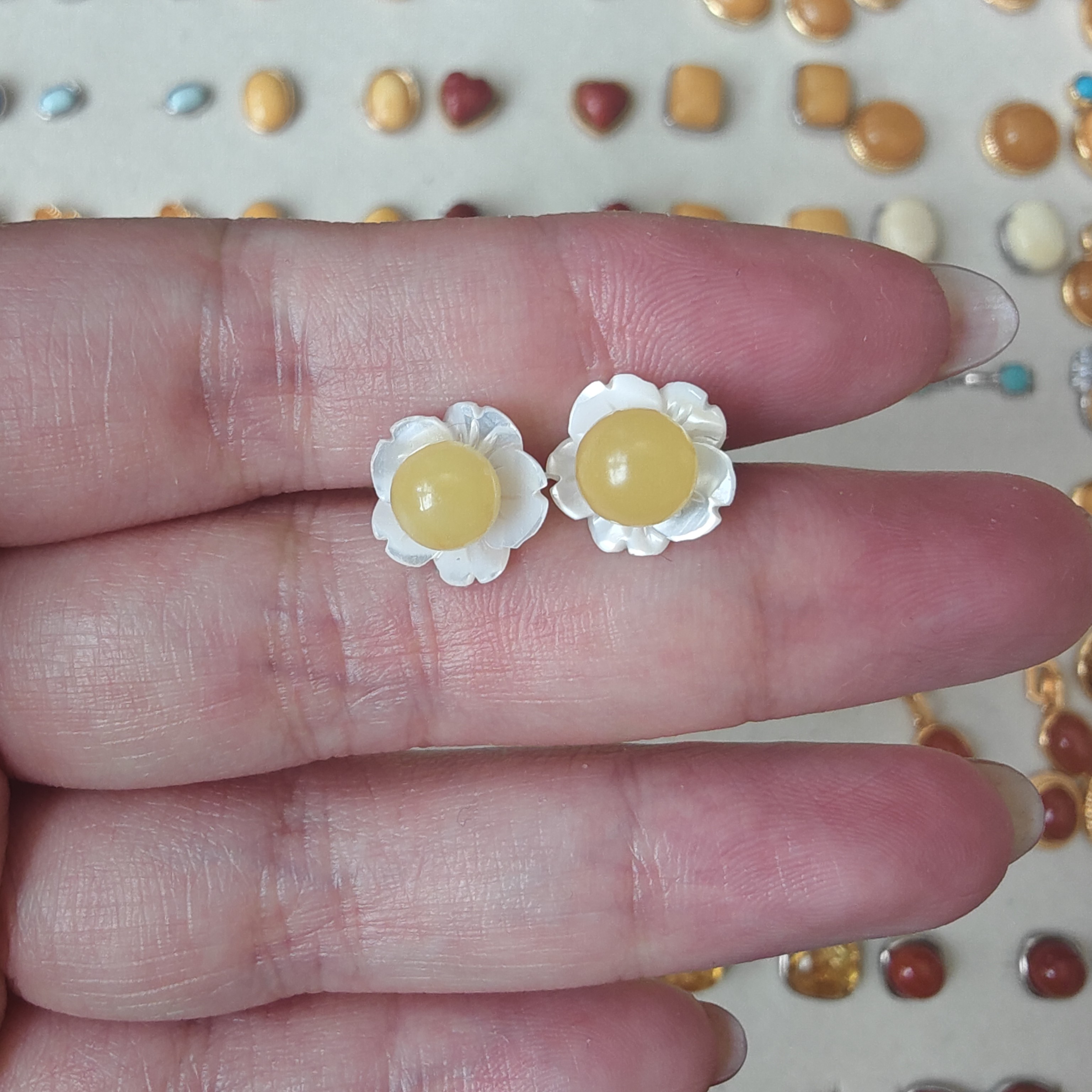 非金属树脂耳饰 简约百搭耳钉耳饰