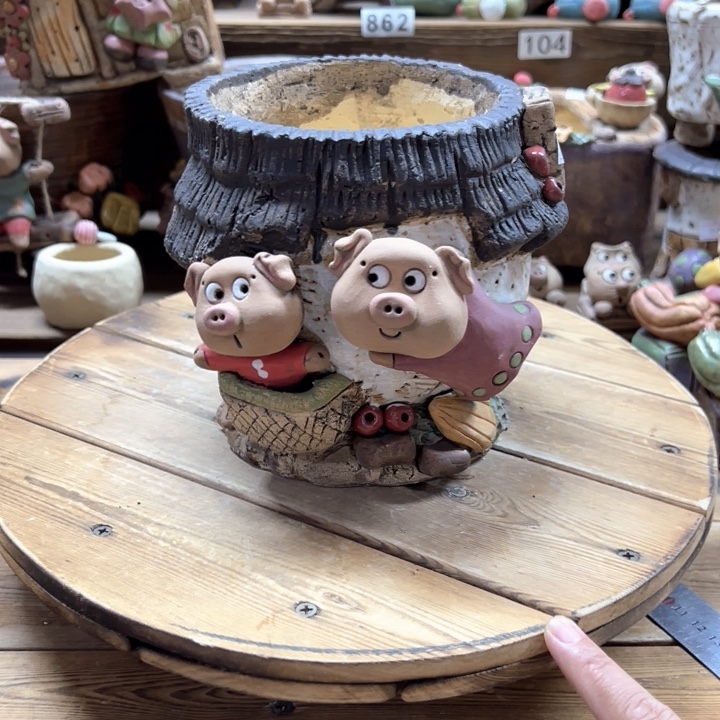 嘻哈多肉花盆百搭