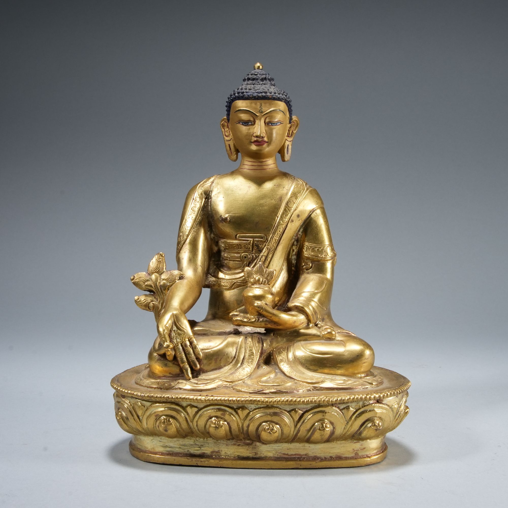 z161/清代 铜鎏金佛像【华豫之门甄选】