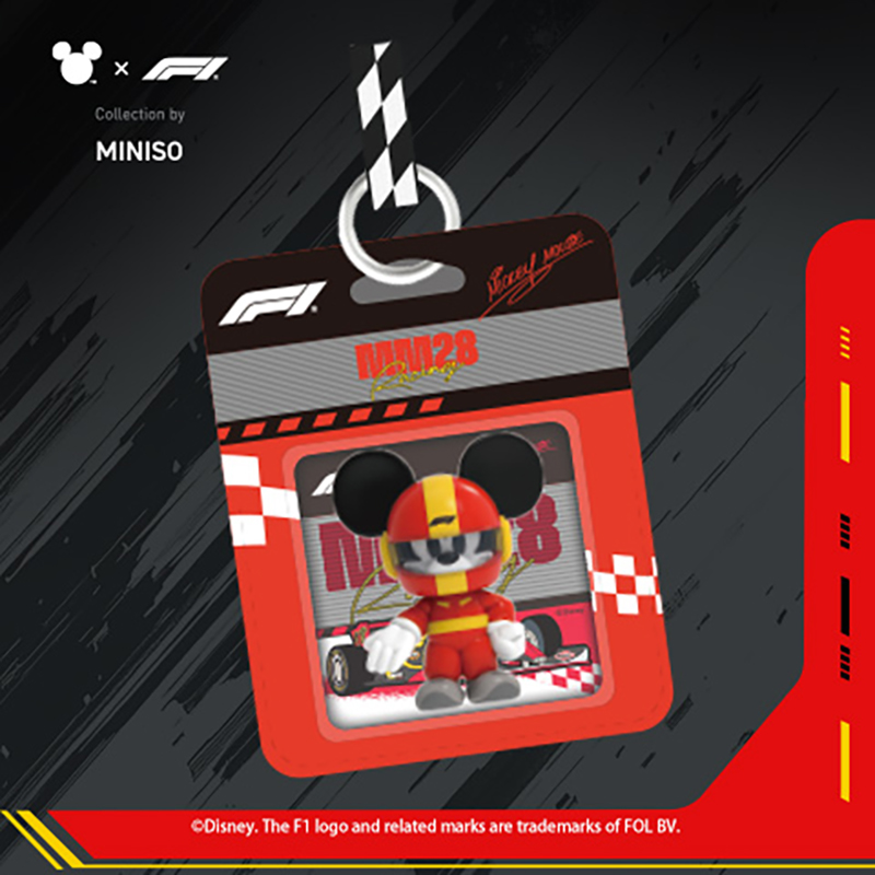【名创优品X迪士尼联名】 米奇F1系列极速小世界盲盒挂件