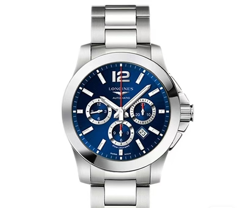 99新 Longines/浪琴 宏奢汇/康卡斯801/表径43/L3.801.4.96.6单表
