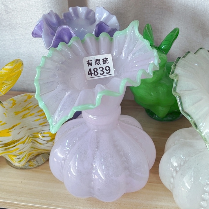 琉璃4839底部瑕 花瓶家悦美居