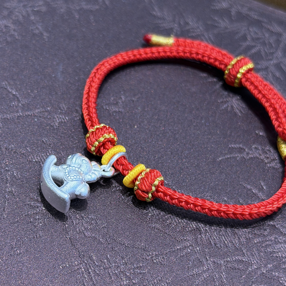 生肖马红绳本命年手工编织吉祥佩戴物红色手绳