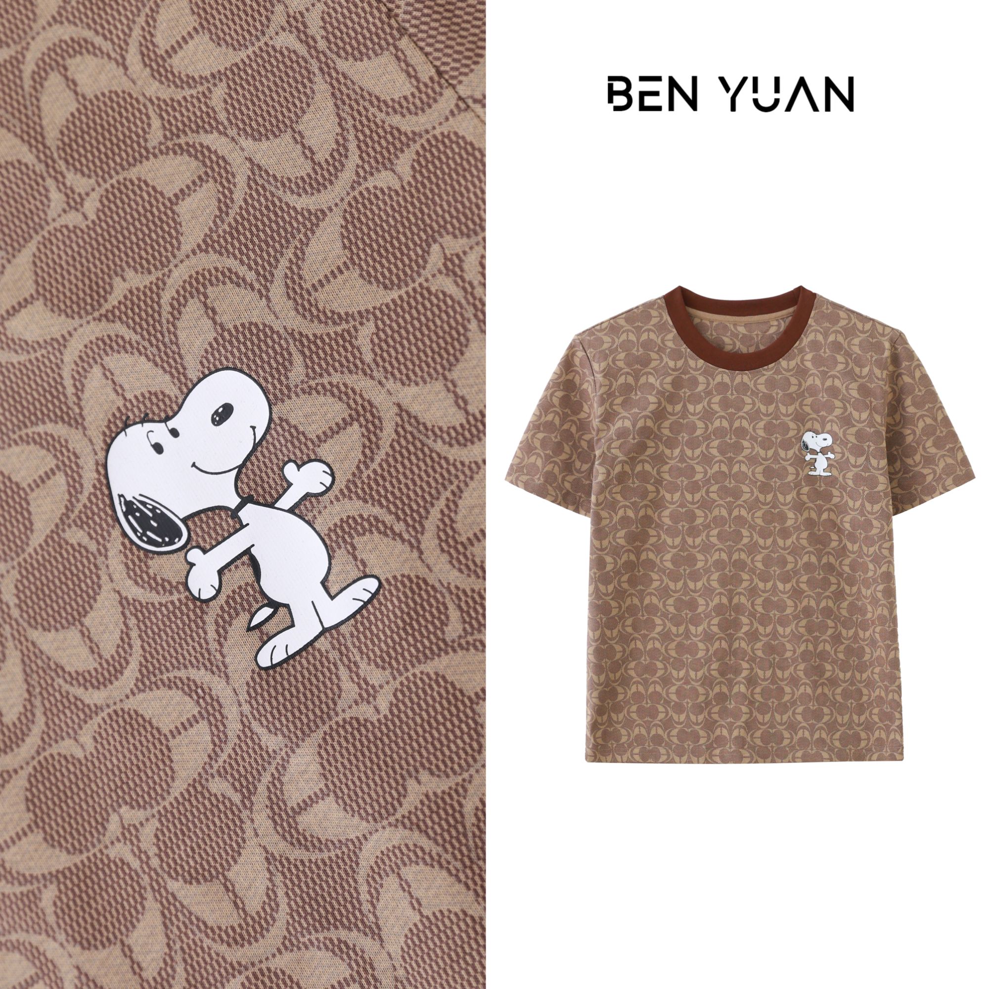 本原&BEN YUAN【小狗短袖】休闲百搭T恤-SNB003