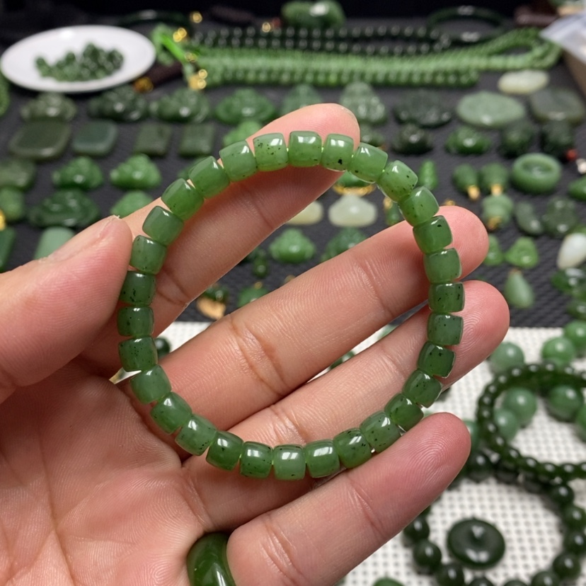 【闪购商品】和田玉（碧玉）手链未镶嵌