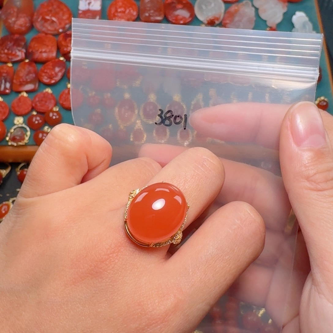 南红玛瑙南红银S925镶嵌