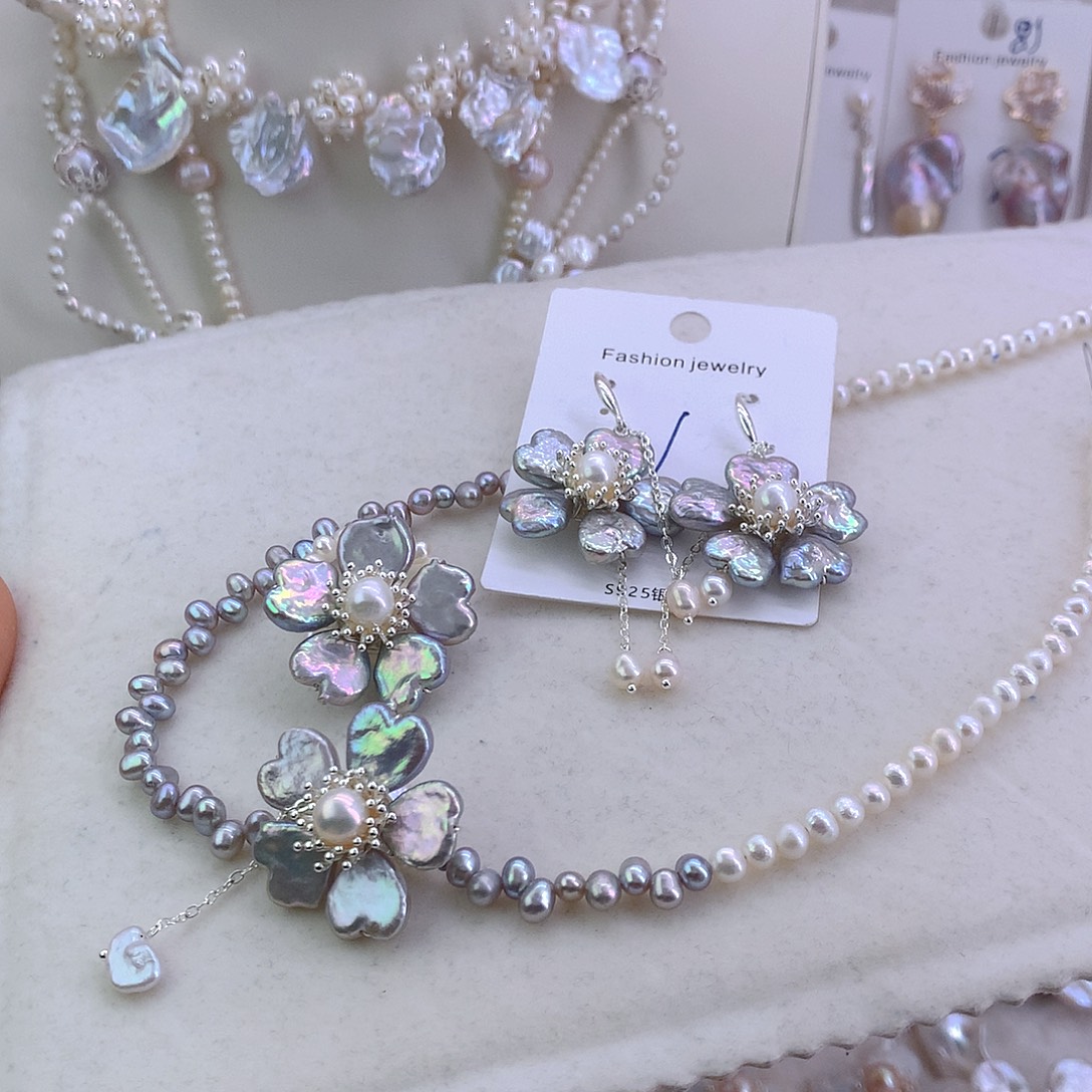 姹***红项链未镶嵌淡水珍珠