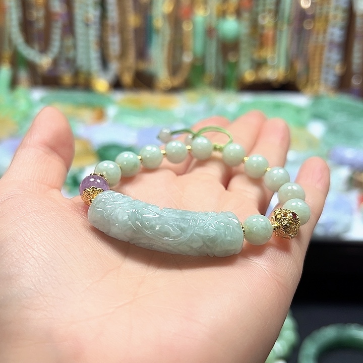 翡翠手链未镶嵌手串
