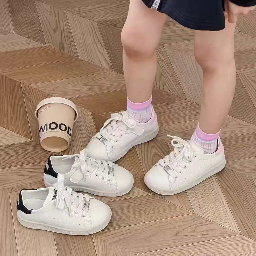 【秋款】儿童百搭舒适牛皮男女童板鞋 25329