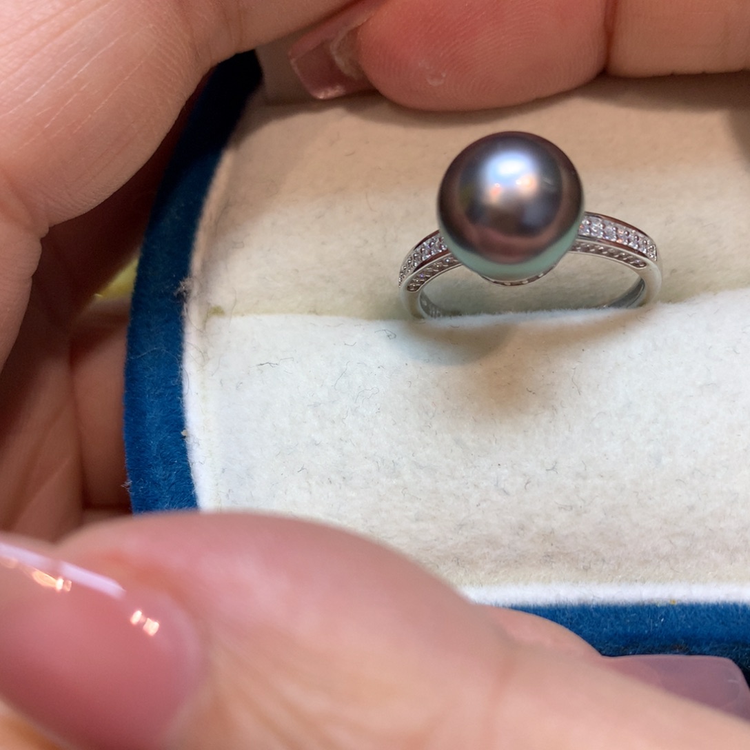 海水珍珠戒指银S925镶嵌