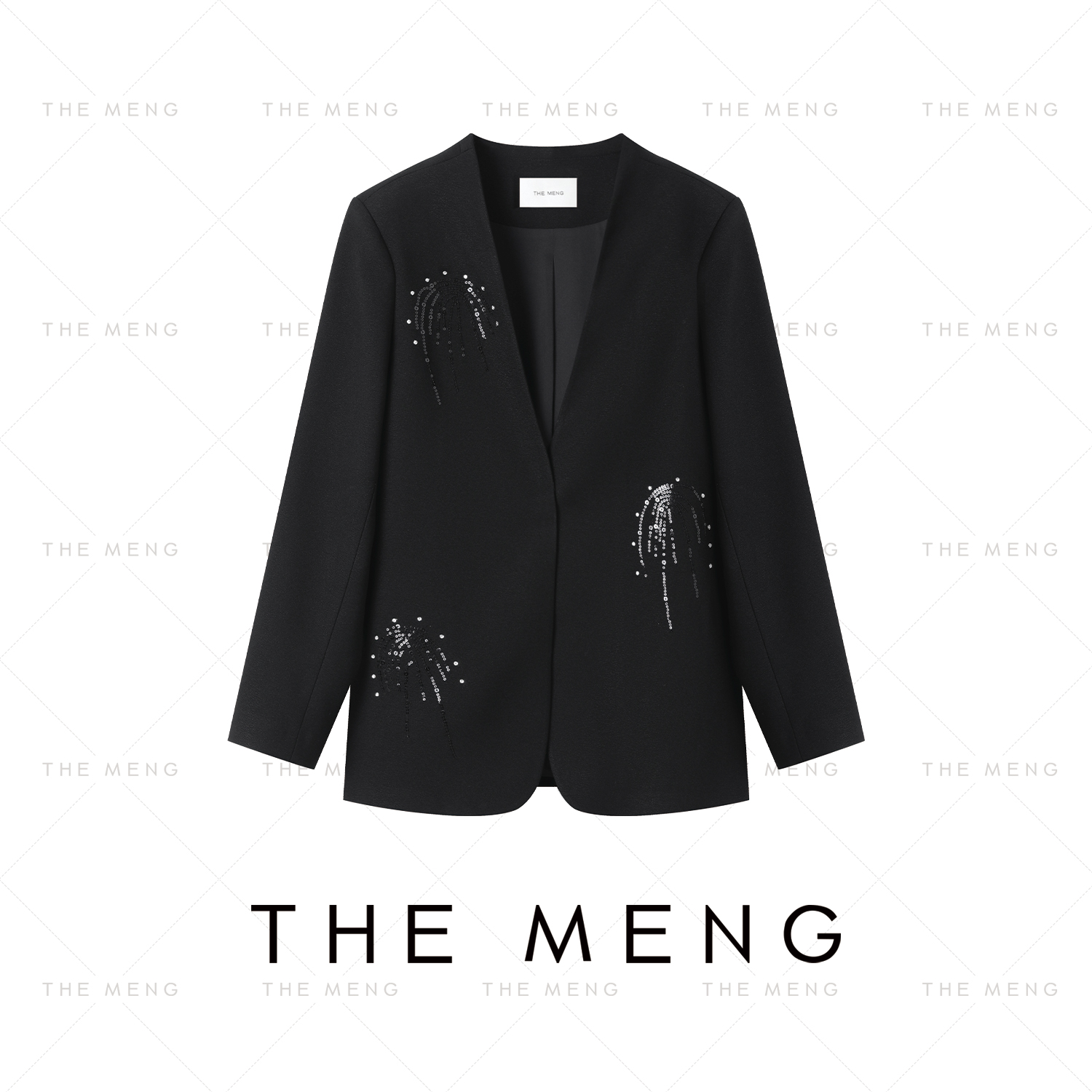 喜爷T【手工高定】醋酸轻奢职场时尚无领西装#M251C0011-A 