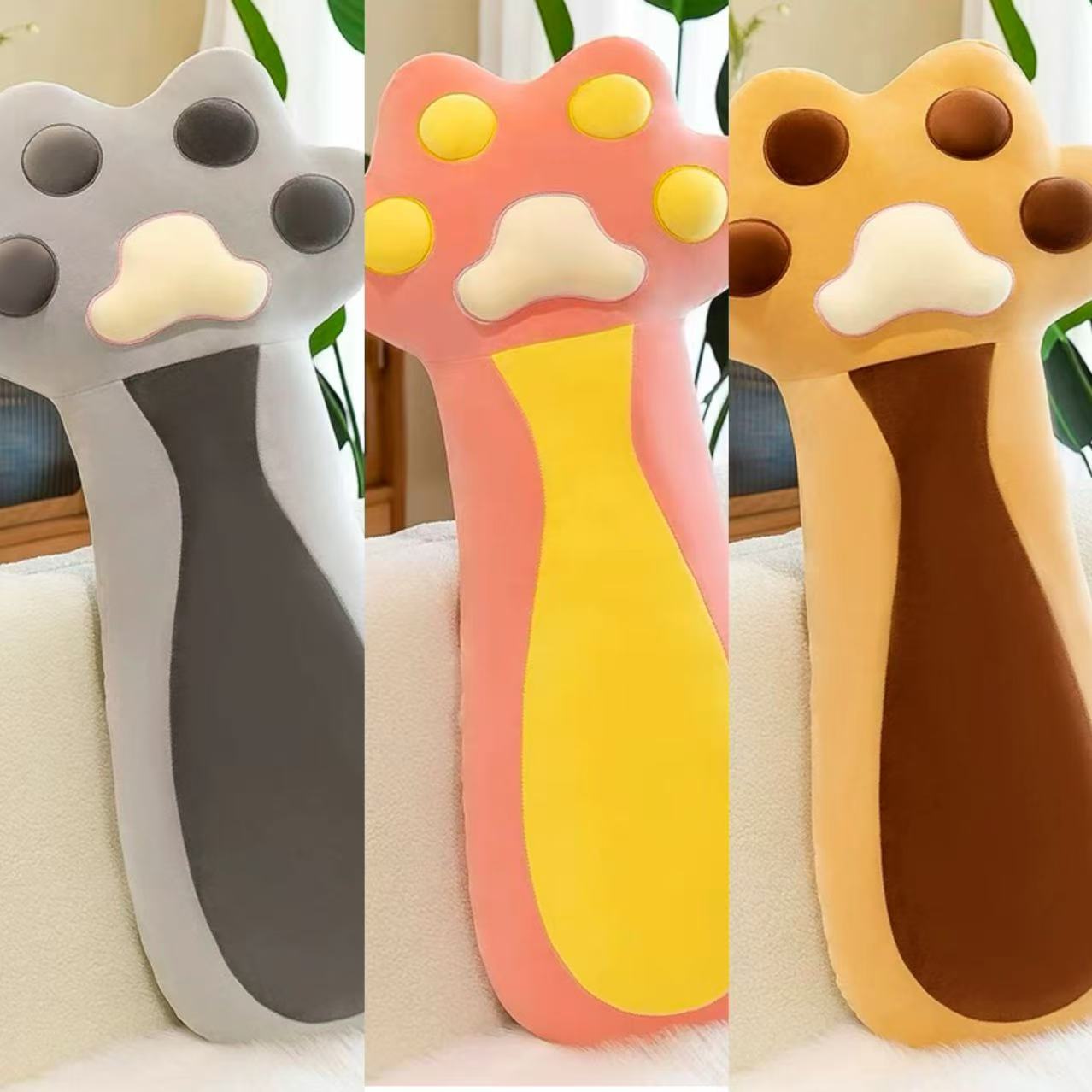 精品玩偶猫爪约110cm 颜色随机发