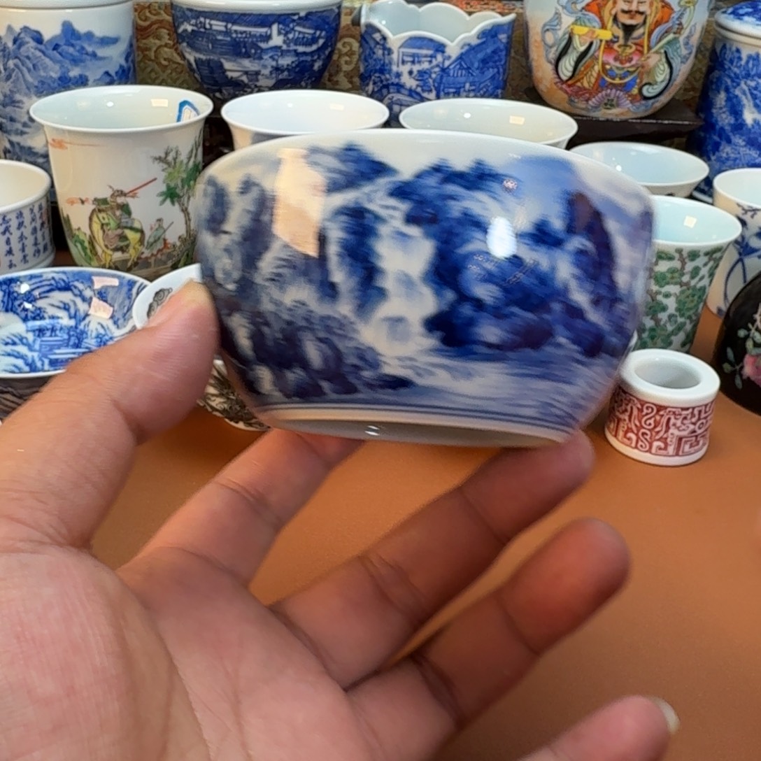 O***Q陶杯子景德镇全手工手绘陶瓷