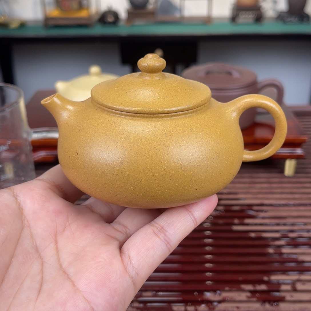紫砂茶壶150毫升半手工黄金段寒江