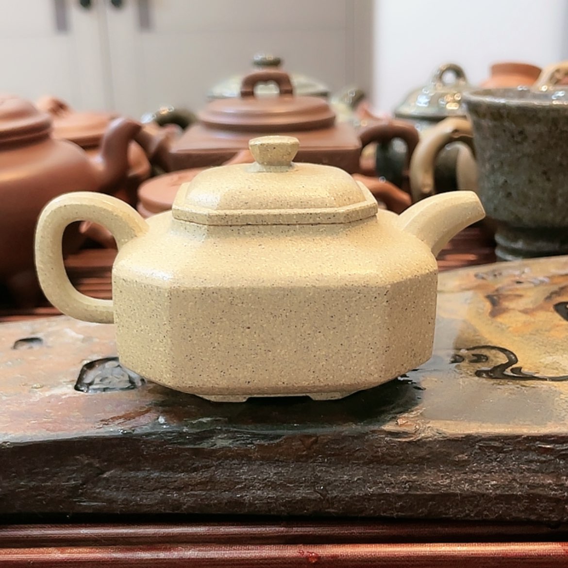 【闪购商品】紫砂茶壶抽角四方全手芝麻段