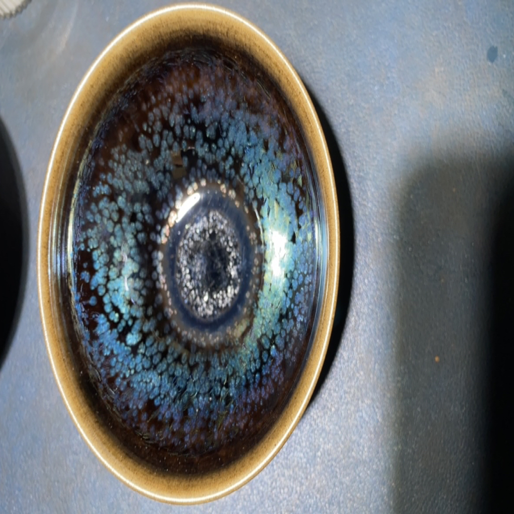 复古七彩油滴建盏茶器