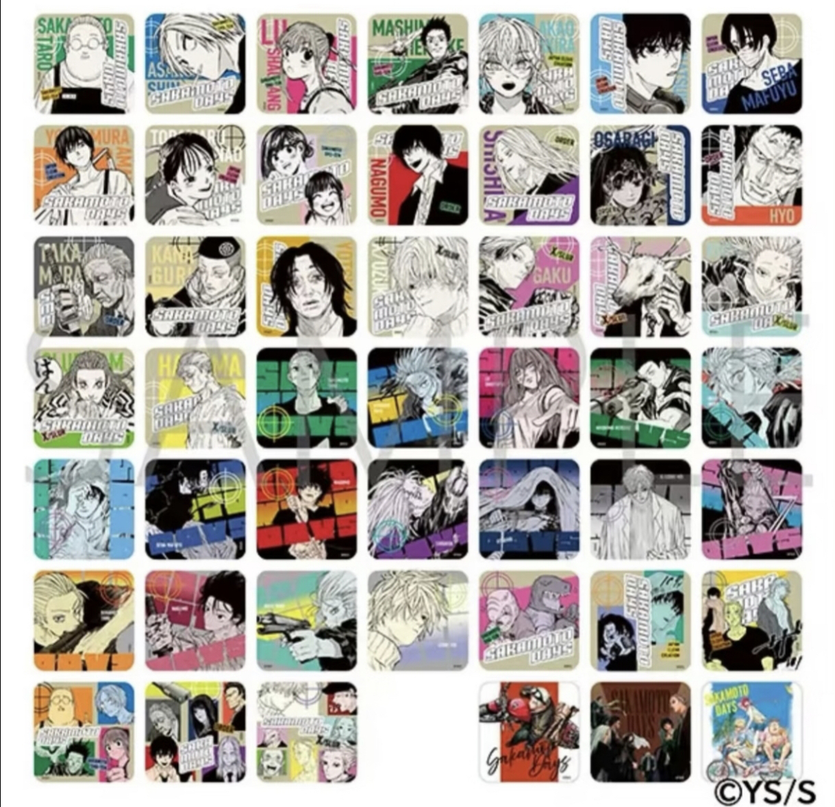 坂本日常 原画杯垫第一弹 盲袋平拆 默认代拆【混池】（1包5张）