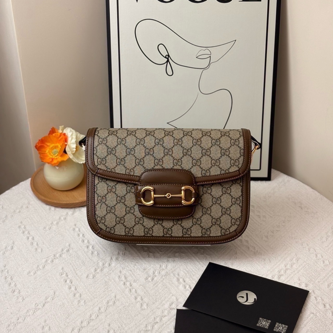 95新 GUCCI/古驰 1955中号老花棕 035/22年/JW7274