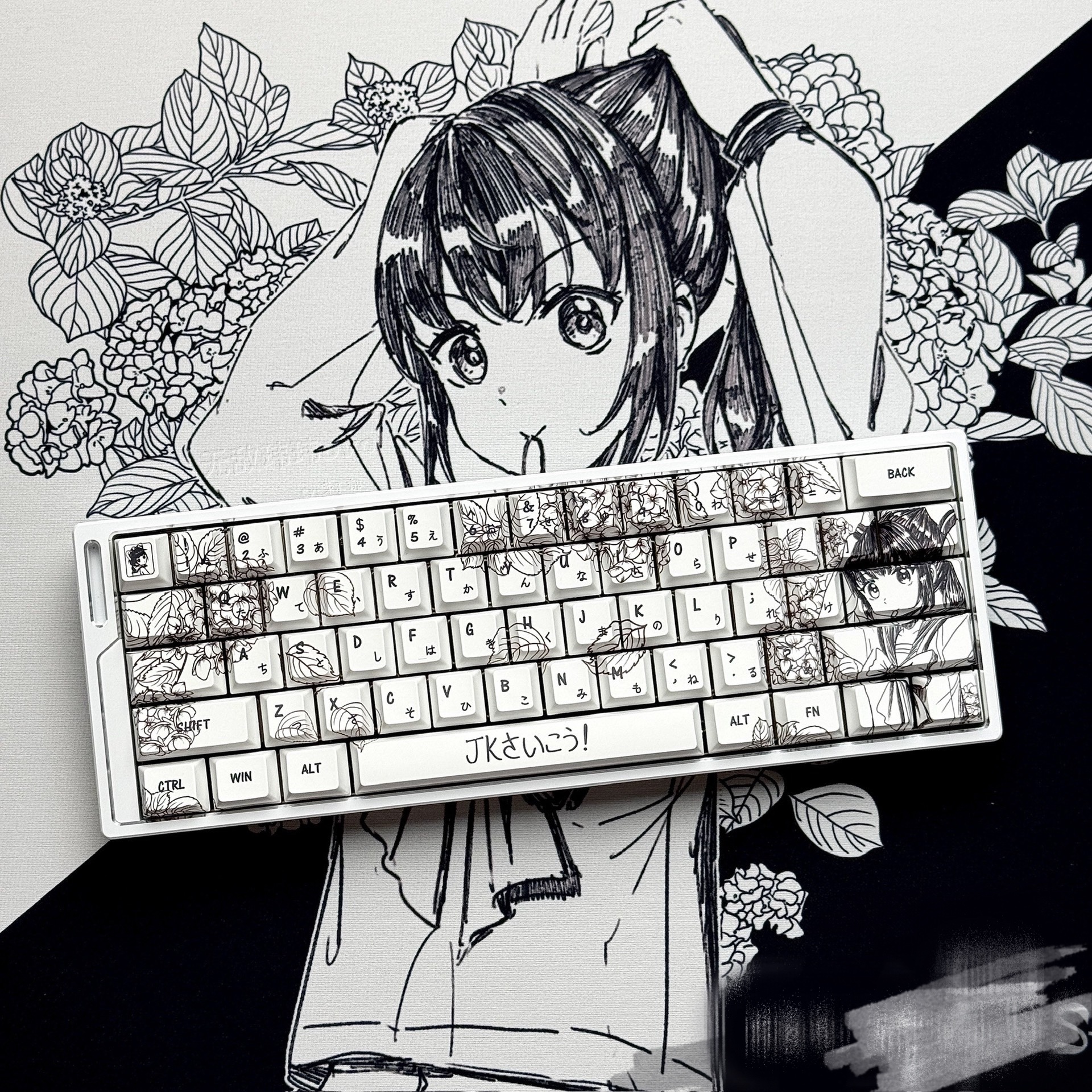 【JK少女】键帽原厂高度pbt热升华二次元高颜值个性漫画可爱键帽