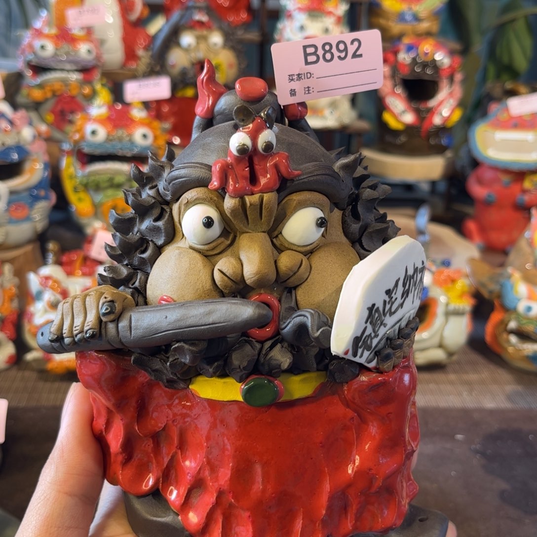 如***意泥塑纯手工茶宠摆件