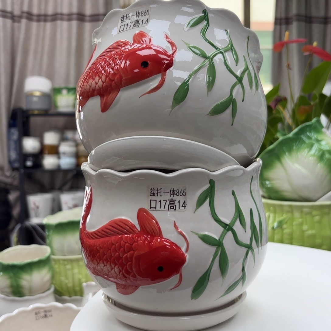 @夏西陶瓷花盆@@5865