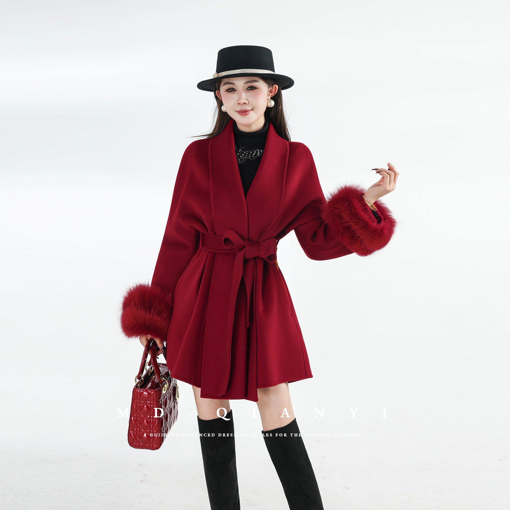 MD定制·杨千亿【尘暖归林】2025冬季气质时尚通勤休闲羊毛呢外套