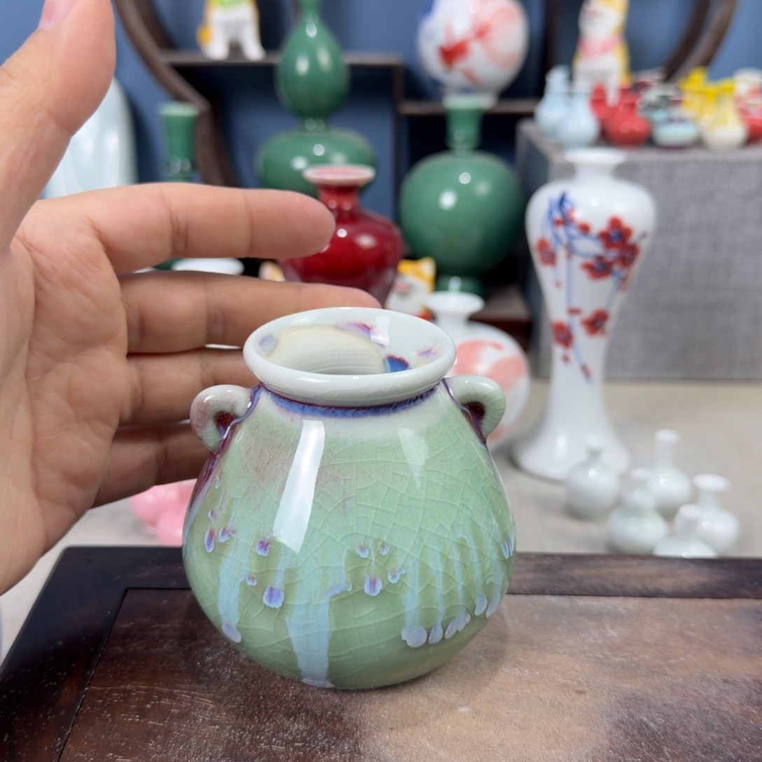 陶瓷手工小花器摆件